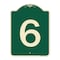 Signmission Designer Series Sign W/ Number 6, Green & Tan Heavy-Gauge Aluminum Sign, 24" x 18", G-1824-22893 A-DES-G-1824-22893 - alternate 1